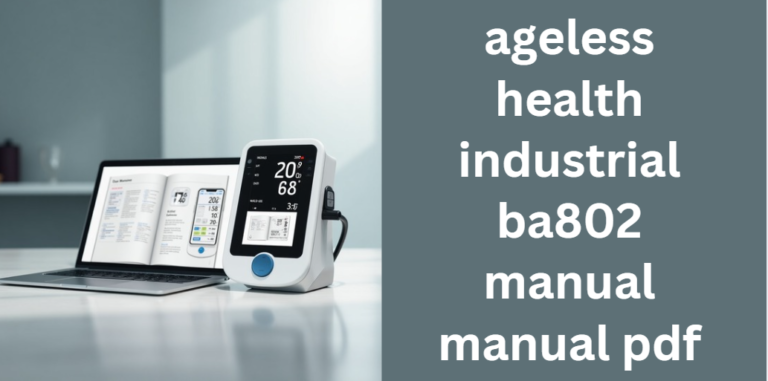 ageless health industrial ba802 manual manual pdf
